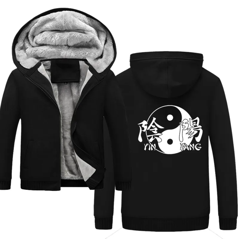 

High Quality Yin And Yang Hoodies Men Sweatshirt Male Fight Color Hooded Zipper Long Sleeve Sweatshirt Men Hoodies Outwear M-5XL