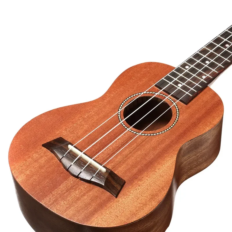 Ukulele Rosewood portátil para iniciantes, iniciantes Instrumento Musical, 4 cordas, 15 trastos, guitarra havaiana para crianças, casa e escola