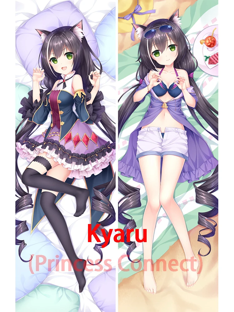 Dakimakura Kyaru (Princess Connect) Anime double sided pillowcase sexy equal body pillow cover