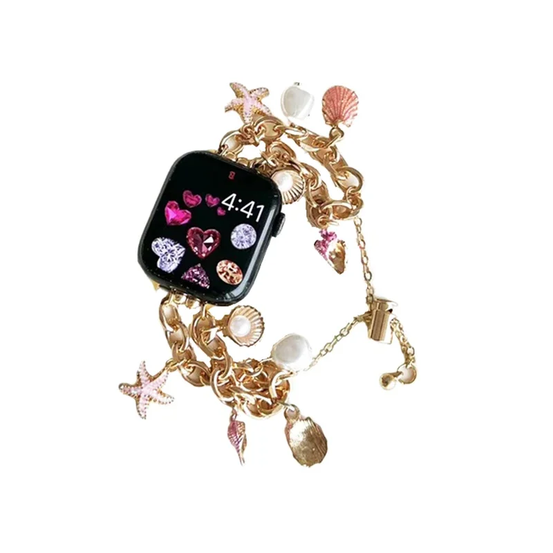 Ремешок для часов для Apple Watch, пляжный браслет для IWatch Series 9 8 7 SE 6 5 4 Ultra 2, 44 мм 45 мм 42 мм 49 40 38