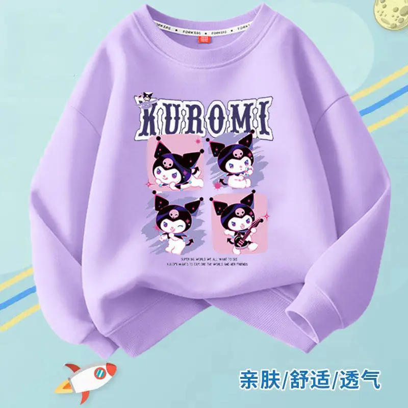 

Girly Heart Kawaii Sanrio Hello Kitty Kuromi Anime Casual Hoodie Cute Cartoon Children Cinnamoroll Long Sleeve Clothing Gifts