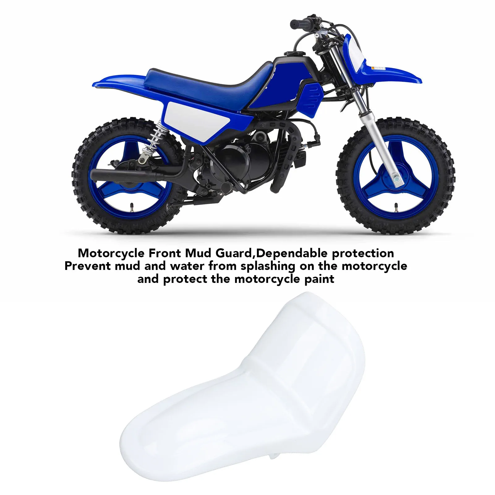 Front Mud Guard for Yamaha PW50 PY50 Y-Zinger 1998-2024 - Shockproof Front Mud Flap Guard Fairing Mudguard Cover White - view 5