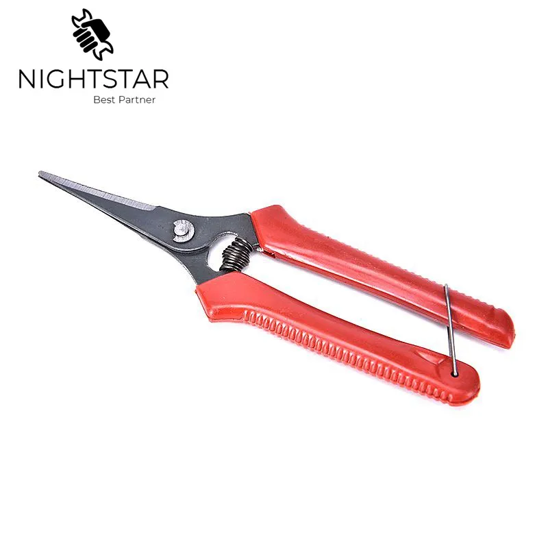 เหล็กคาร์บอนดอกไม้ผลไม้ต้นไม้ Pruner Trimmer กรรไกรตัดแต่งกิ่ง Garden ScissorsStraight หัว Garden Shears กรรไกรตัดแต่งกิ่งไม้