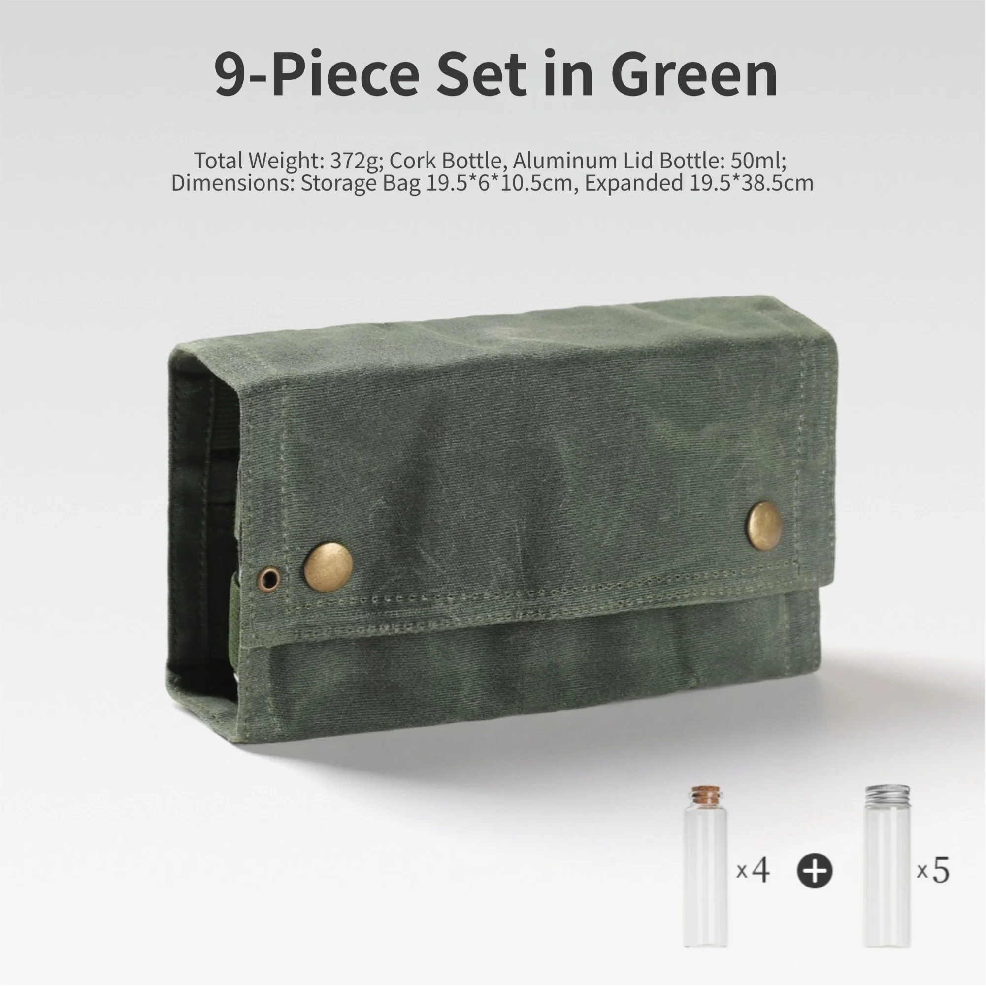 キャンプ用スパイス収納バッグ、9本のガラス瓶付き、アウトドア - Camping Cooking Organizer のレビューと価格