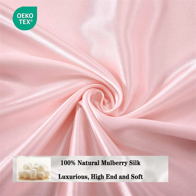 High Quality 100% Mulberry Silk Duvet Cover Set 3/4/5 Pieces Pure Silk Bedding Sets Smooth Soft Quilt Cover Bed Sheet Pillowcase