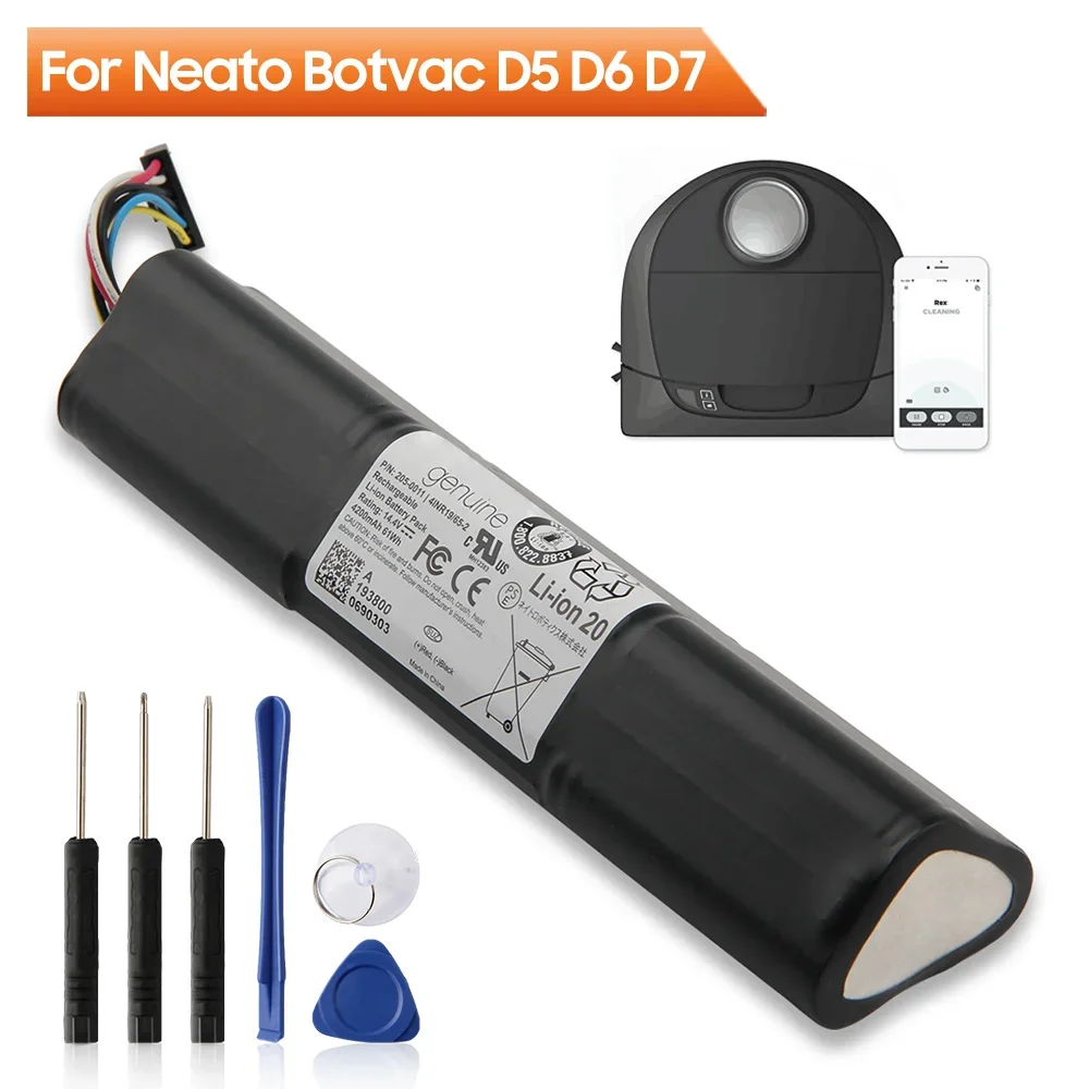 Original Replacement Battery Neato 205-0011 Neato Botvac D3 D4 D5 D6 D7 205-0011 Sweeping Robot 4200mAh