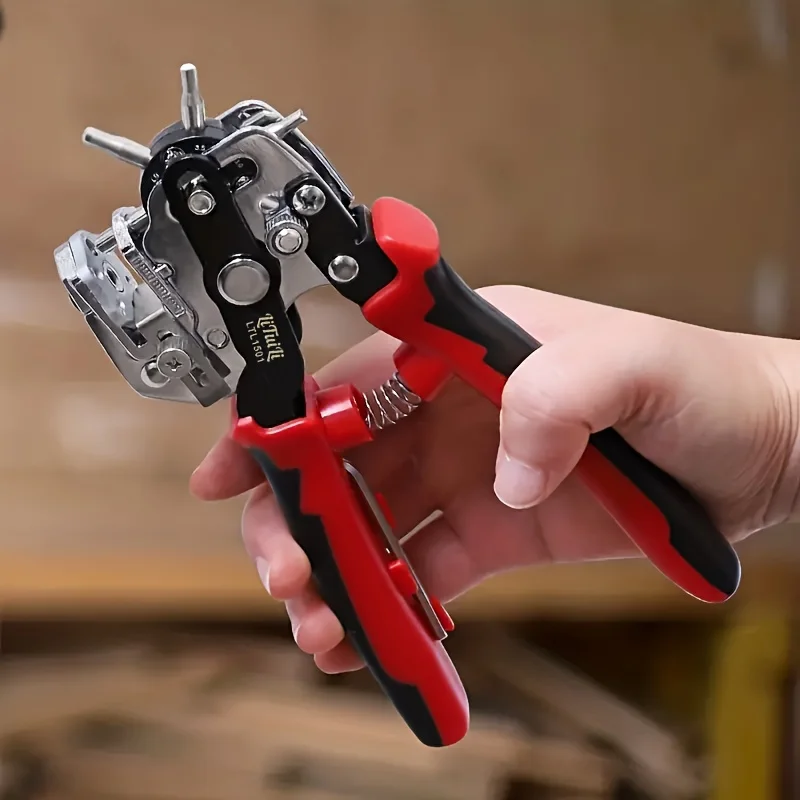 Hole Punch Pliers Eyelet Puncher DIY Tool Watchband Strap Household Punching Leathercraft Leather Belt Motorcycle Repair Tools