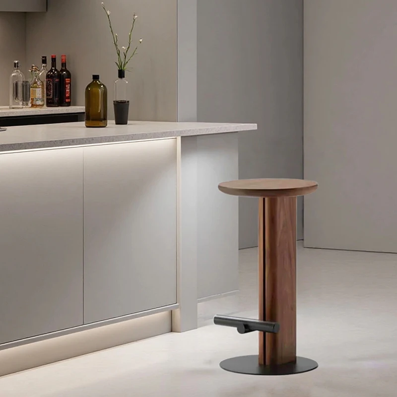 가벼운 고급 원목 고급 바 의자, 가정용 높은 의자, 고급 바 의자