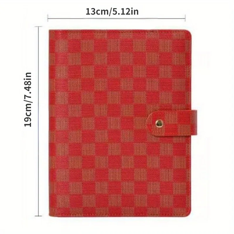 1pcs PU Leather Budget Binder Shell Envelope Pock Sticker Loose-Leaf Budget Binder Planner Shell
