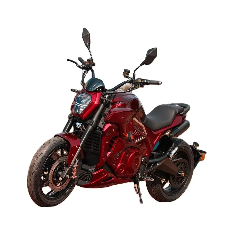 High Speed 200/55-17 150km/h Brushless Electric Belt Drive Sport Motorcycle ABS Brake System Super Power 15000W 72V Long Range