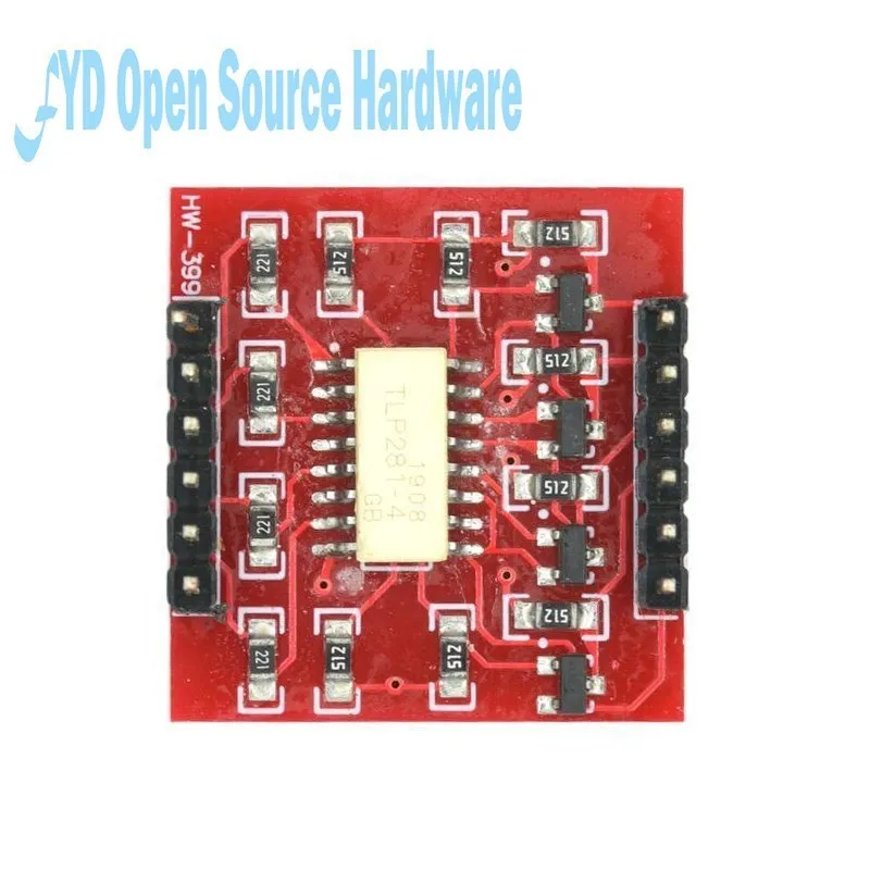 Módulo IC optoaislador TLP281 de 4 canales para placa de expansión Arduino, aislamiento de optoacoplador de alto y bajo nivel, 4 canales