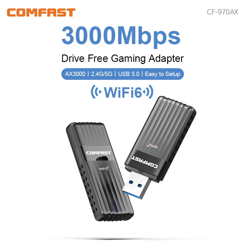 

Wifi6 Usb Wifi Adapter 5 Ghz 8832CU Dual Band Network Card USB3.0 3000Mbps WPA3 Driver Free Win10/11 Desktops Pc Wifi Antenna