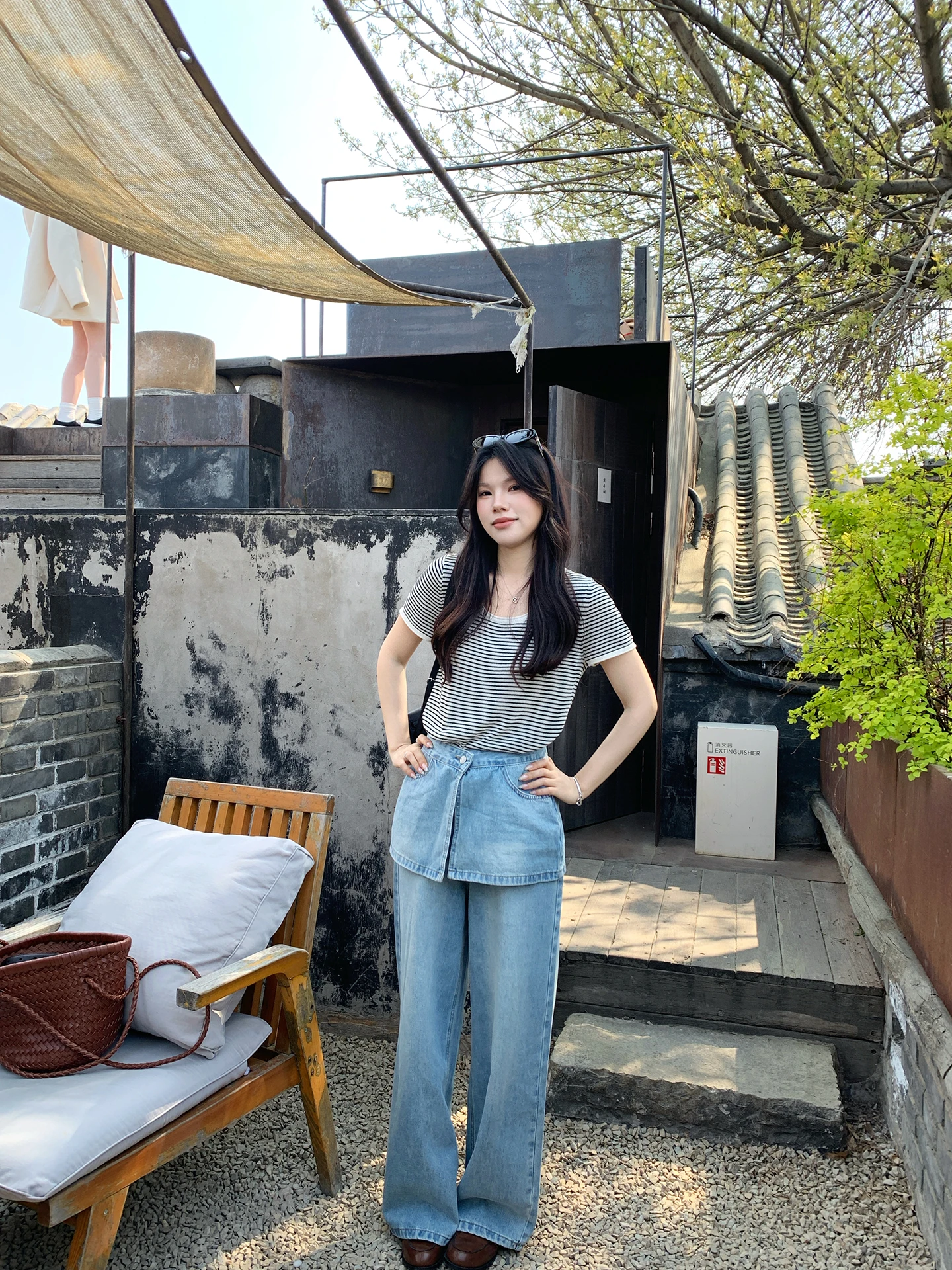 

Two-Way Wear Straight Leg Jeans Women's Summer New Korean Design Sensation Small Audience Fart Curtain Cotton Natural Waist
