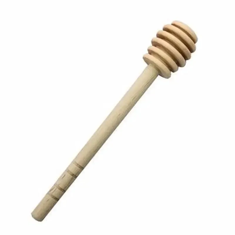 3PCS Honey Pot with Long Handle Mix Stick Small Wood Honey Stick Honey Stick Wooden Honey Spoon Stick
