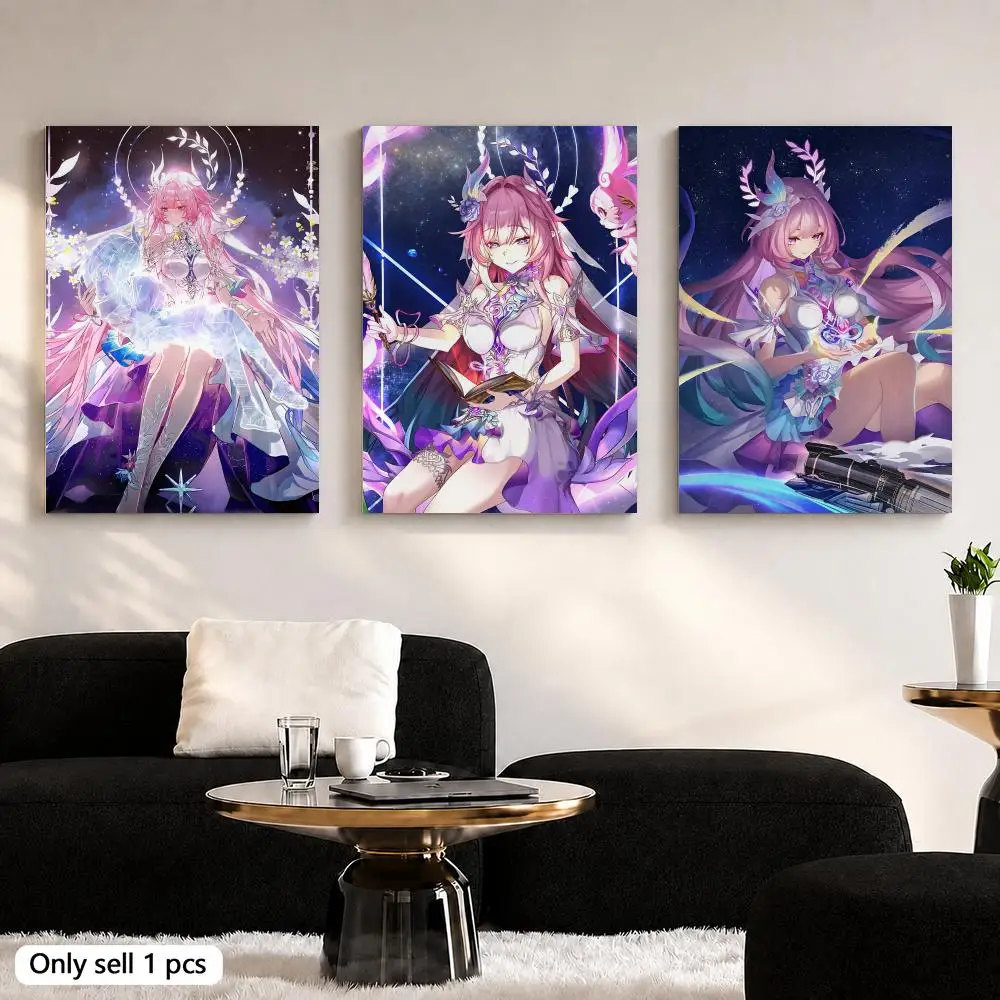 Cyrene Honkai Star Rail Framed Wall Painting Ready to Hang Canvas Art Painting Poster for Living Room Bedroom Home Decor Decals