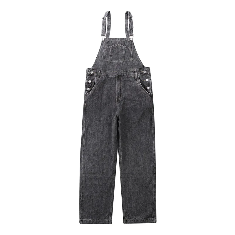 New Autumn Winter Japanese Fashion Washed Mens Suspenders Vintage Jumpsuits Casual Retro Suspenders Cargo Pants Overalls