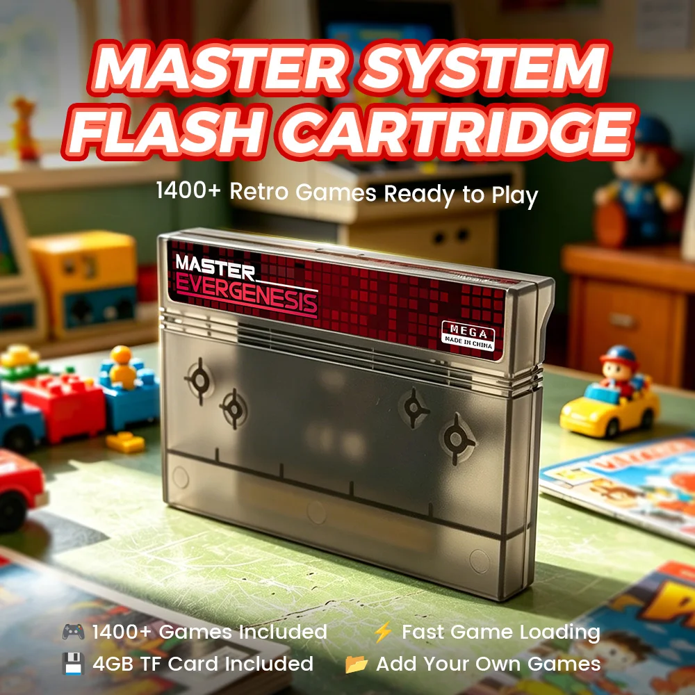 ED MS 1400 in 1 Game Cartridge Master System Flash Card With 4GB TF Card For SEGA Master System USA EUR 8Bit Video Game Console