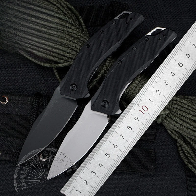 Folding knife sharp and high hardness outdoor survival portable knife D2 steel G10 handle camping fishing folding knife