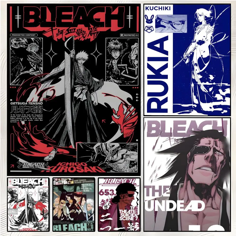 BLEACH Anime B-BLEACH Poster Superior Home Space Pub Indoor Decorative Art & Home Decor