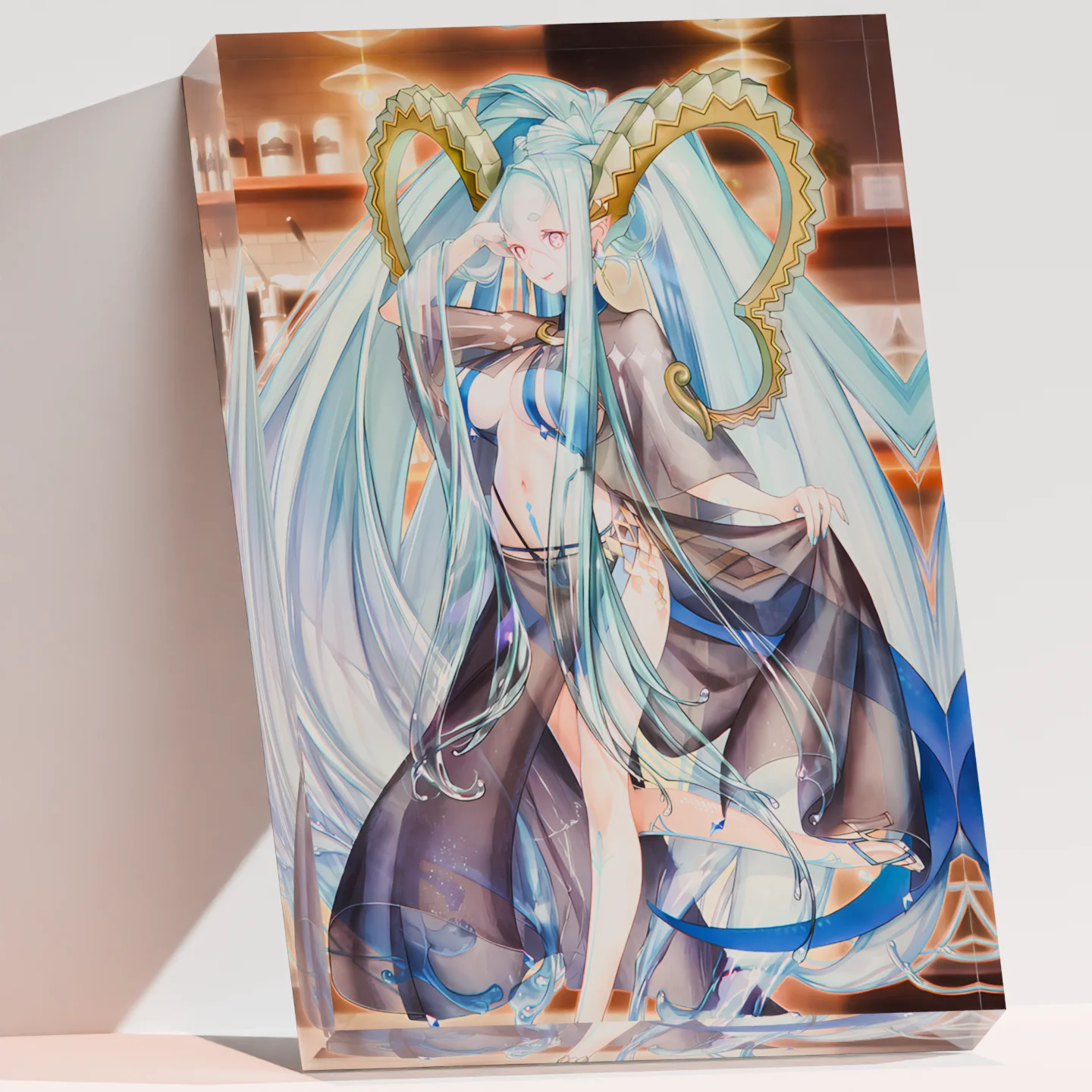 

Custom 3D Acrylic Crystal Block Fate Grand Order Larva Tiamat FGO Figure Stand Print Your Image Game Fan Collection Desk Gift