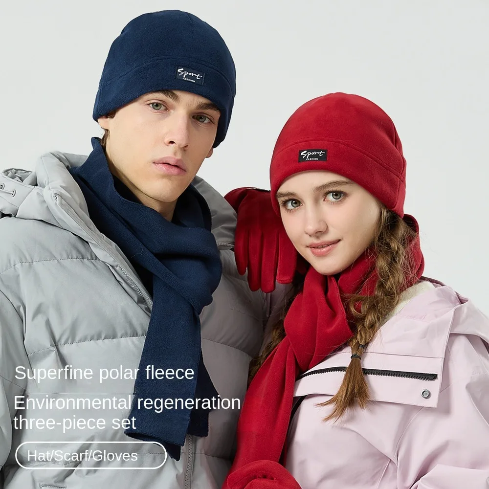 

Neck Warmer Winter Beanie Hats Scarf Gloves Set Cold Proof Thicken Women Warm Knitted Hat Ear Protection Windproof