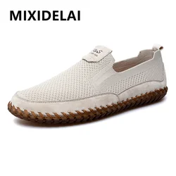 Summer Men's Casual Shoes Outdoor Breathable Mesh Men Shoes Fashion Casual Sneakers Flat Men Moccasin Shoes Soft Walking Shoes