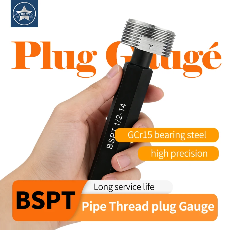 1PCS Taper Pipe Thread Plug Gauge Measure Tool BSPT 1/16 1/8 1/2 3/4 1/2 3/4 1''-- 1''1/4 1''1/2 2''-- 2''1/2 3'' 3''1/2