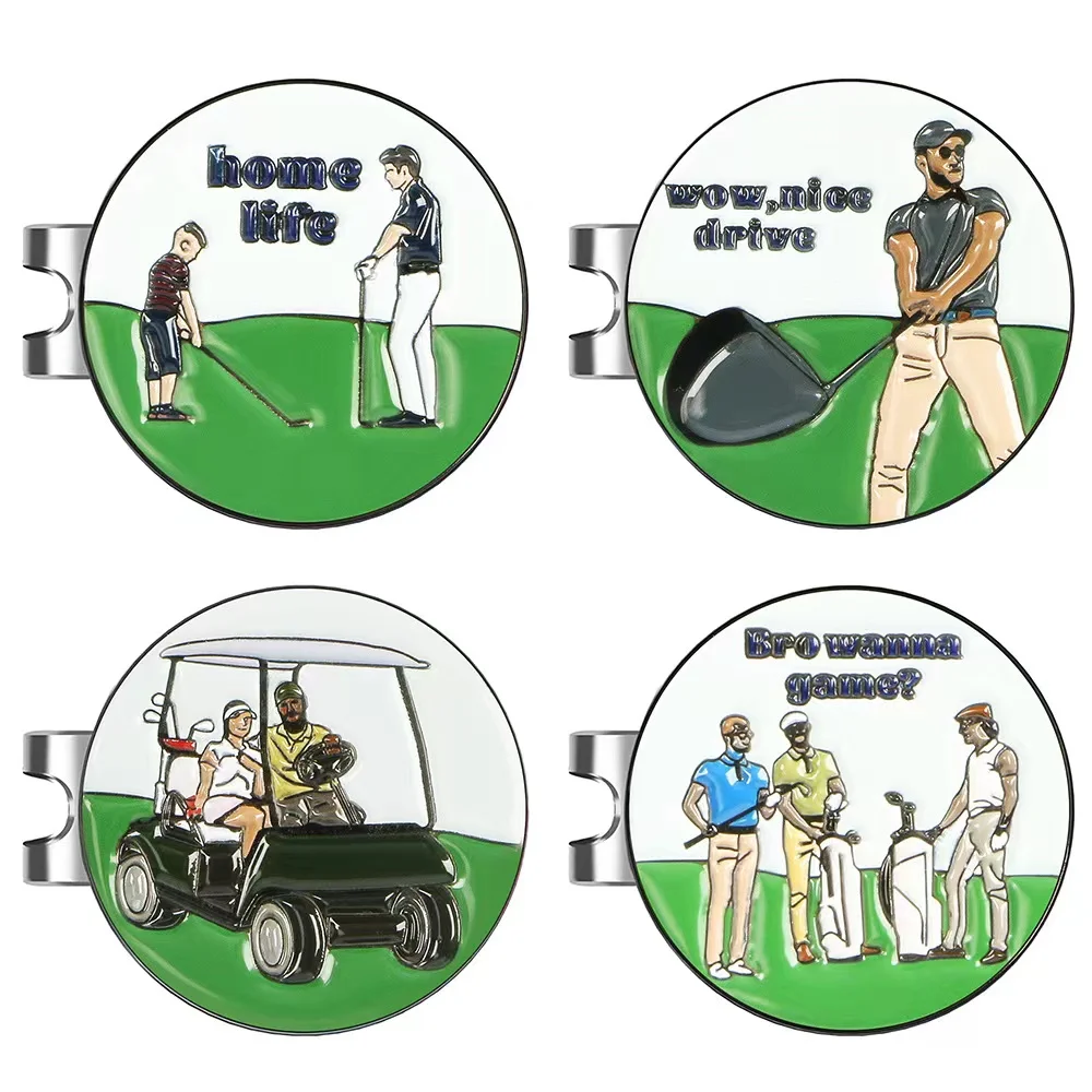 2026 Golf Ball Mark Magnetic Adsorption Removable Metal Marker Amusing Golf Hat Cap Clip Fun Golf Accessories Unique Golf Gifts
