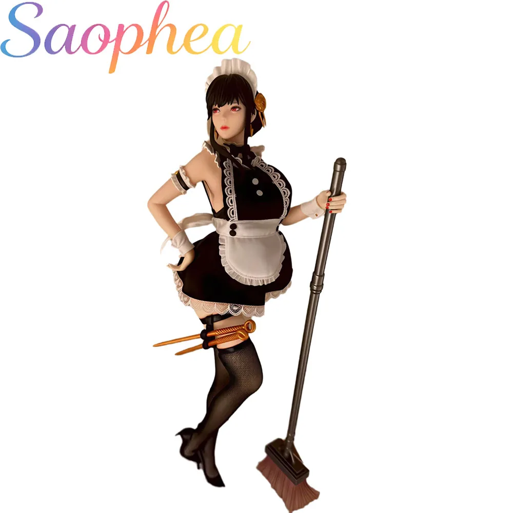 Saophea Yor Bathroom Broom Ver. Ecchi Figure, Sexy Anime Girl Figurine, Waifu Action Figure Collectible Statue