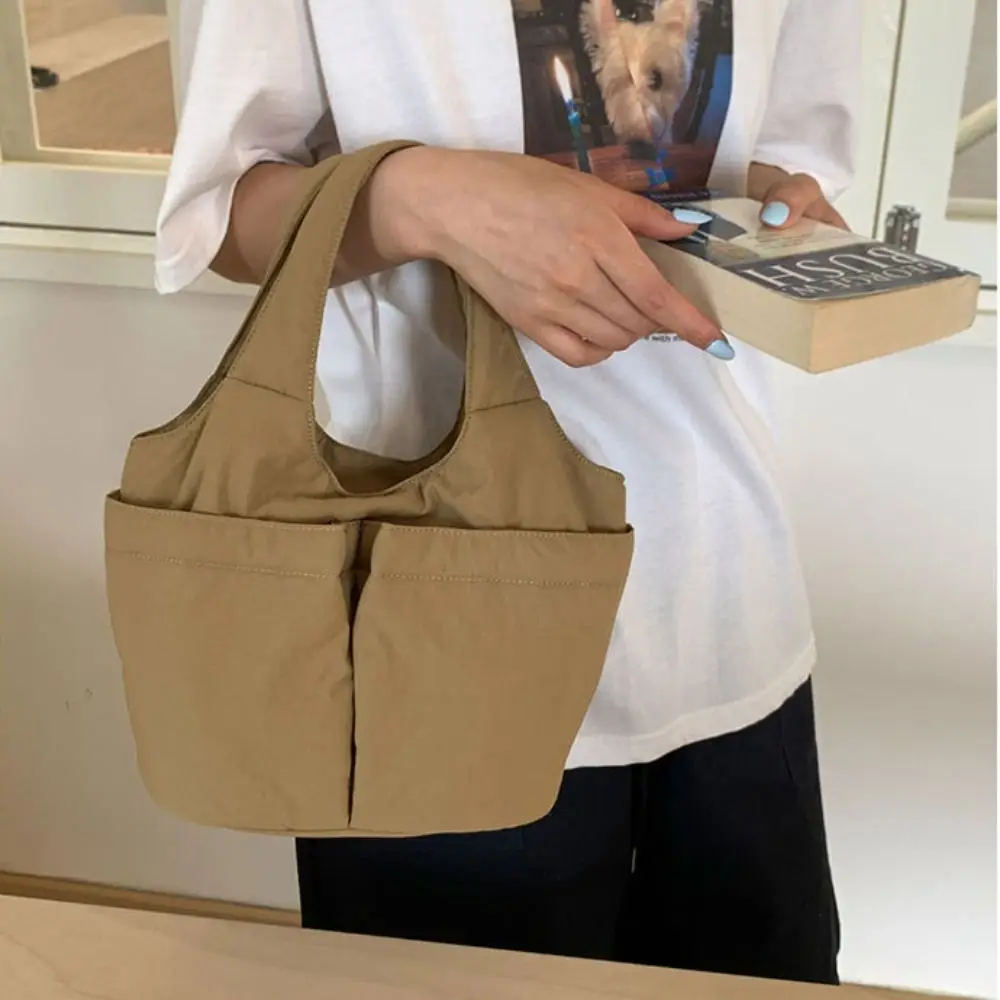 

Underarm Bag Folded Bucket Bag Large Capacity Multi-pouch Simple Commuting Tote Bag Quick-dry Solid Color Solid Color Handbag