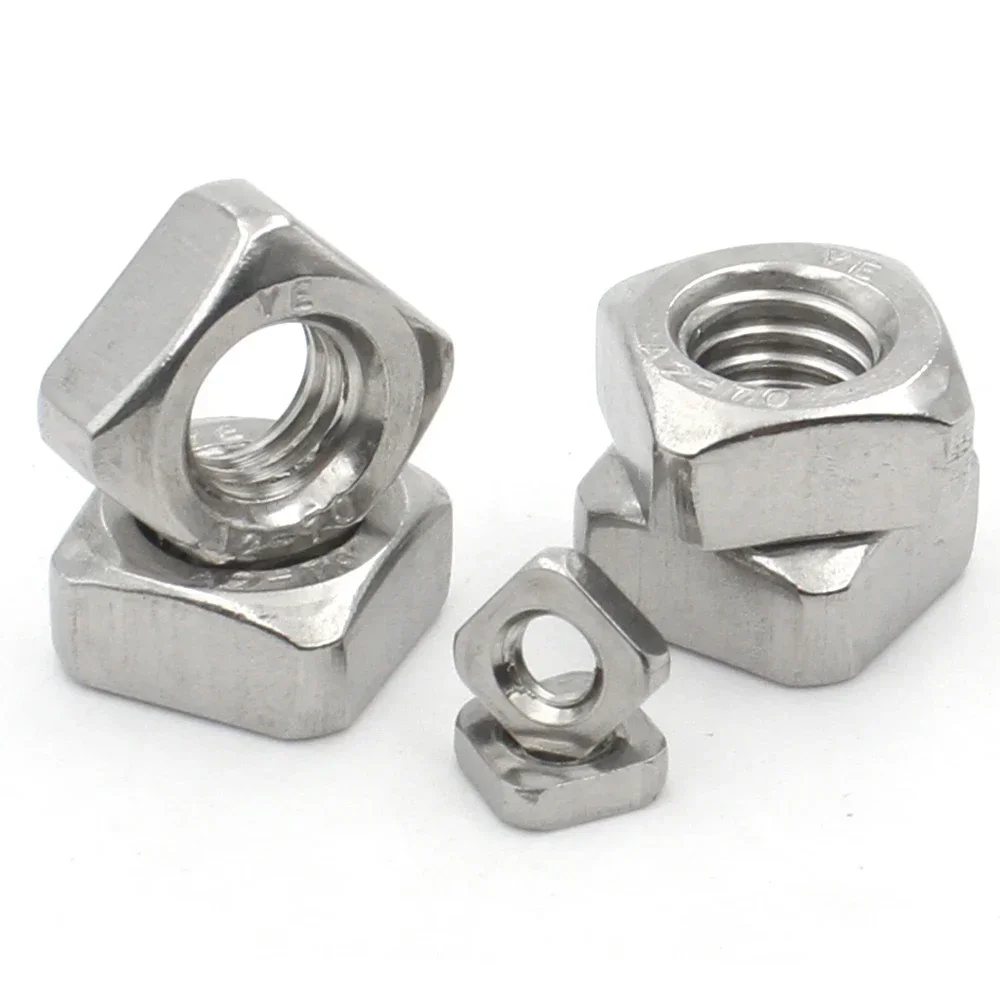 2/5/10/20/50 шт. нержавеющая сталь 304, встроенные тонкие гайки, высокопрочные M3 M4 M5 M6 M8 M10 M12, квадратные гайки DIN557
