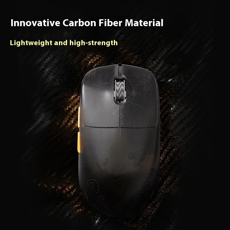 Jamesdonkey Rsr7 Ultra Mouse ألياف الكربون بلوتوث ماوس ألعاب لاسلكي 8k Paw3950 43g خفيف الوزن مريح ألعاب ماوس هدايا