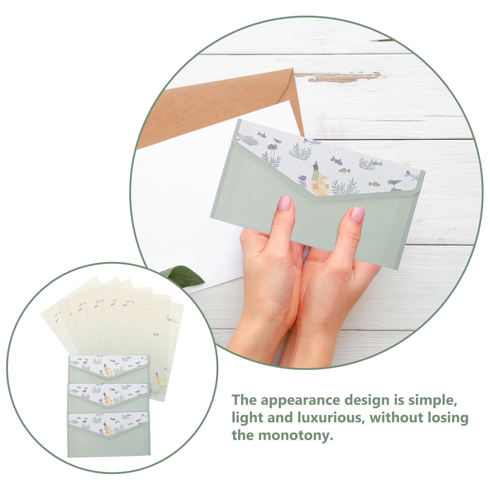 

4 Sets Envelope Stationery Letter Papers Envelopes Cartoon Kit for Writing Colored