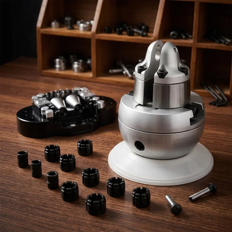 PHYHOO 360 Rotating Ball Vise Block Professional Jewelry Stone Diamond Setting Micro Inlay Precision Engraving Clamping Tool Kit