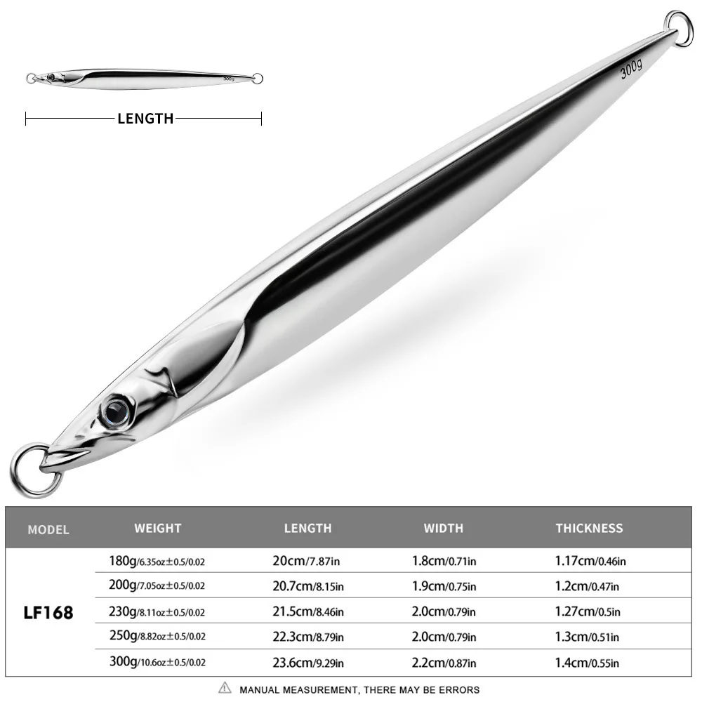 Long Cast Fast Retrieve Metal Jig 180G 300G With Double Hooks Bionic Game Fishing Lures Saltwater Offshore Boat Angling Tackle