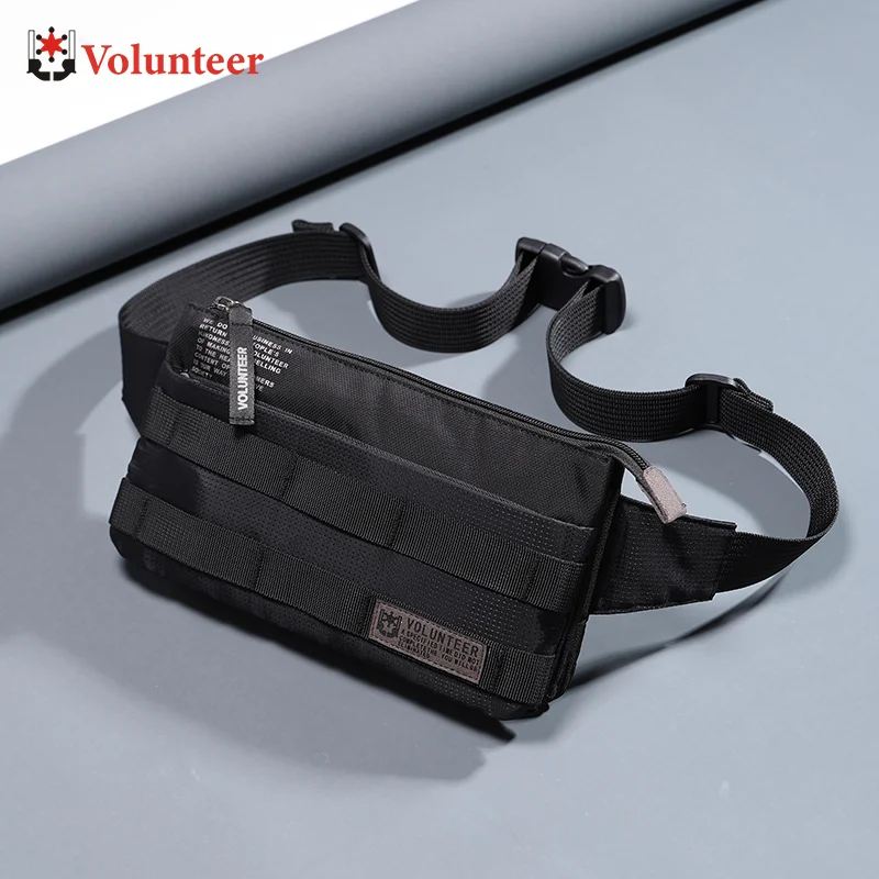 VOLUNTEER Men's Shoulder Waist Bag Casual Fanny Packs for Men 2024 New Simple Multifunctional Running Small Phone Bags 1829-12