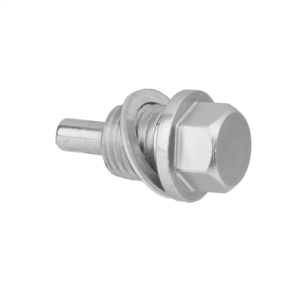 M14X1.5 Geanodiseerde magnetische motoroliecarter / aftapplug zilver