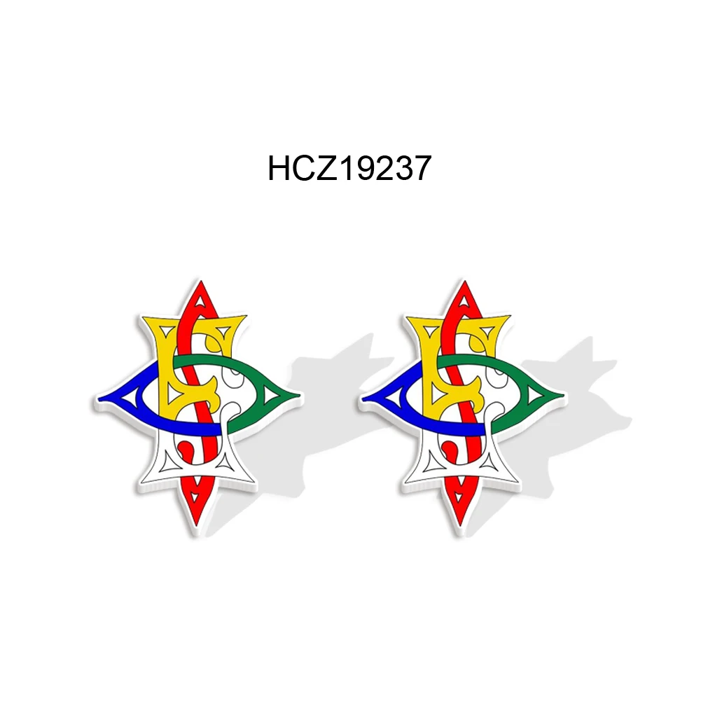 

Women Eastern Star Oes Sorority New Stud Earrings Acrylic Ear Stud Fashion Jewelry For Woman Girls Party Gift Accessories