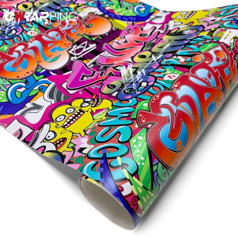 Auto-Abdeckfolie mit Straßen-Graffiti-Dekor, Vinyl-Aufkleber für Motorrad, Skateboard, Graffiti-Malerei, Cartoon-Folien, Aufkleber und Grafiken