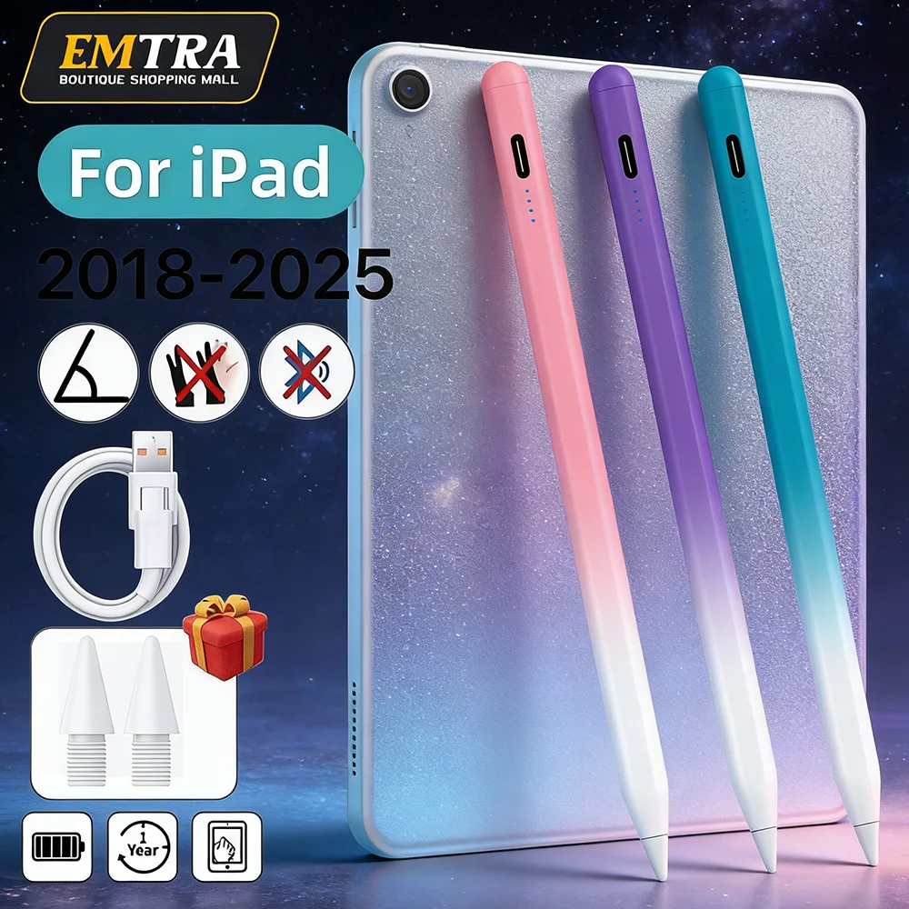 

Новый стилус для Apple Pencil, Bluetooth не требуется, дисплей мощности с функцией Palm Rejection, совместимый с Pro 11 12,9 Air Mini Stylus Pen