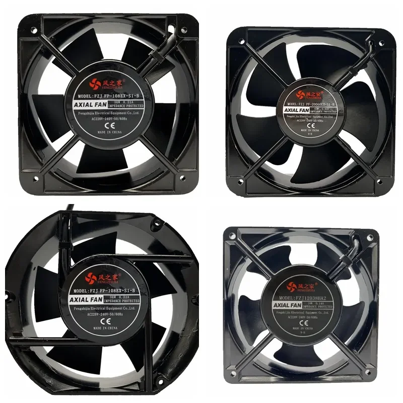 for 12038 15050 17251 20060 Cooling Fan 220V Axial Flow Type for Power Distribution Main Case Industrial Control Cabinet