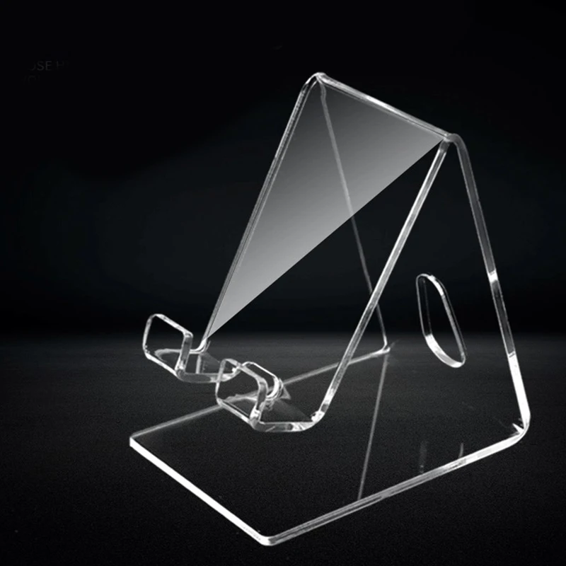 1 Pc Transparent Cell Phone Holder Acrylic Display Stand Clear Rack For Huawei Xiaomi Iphone