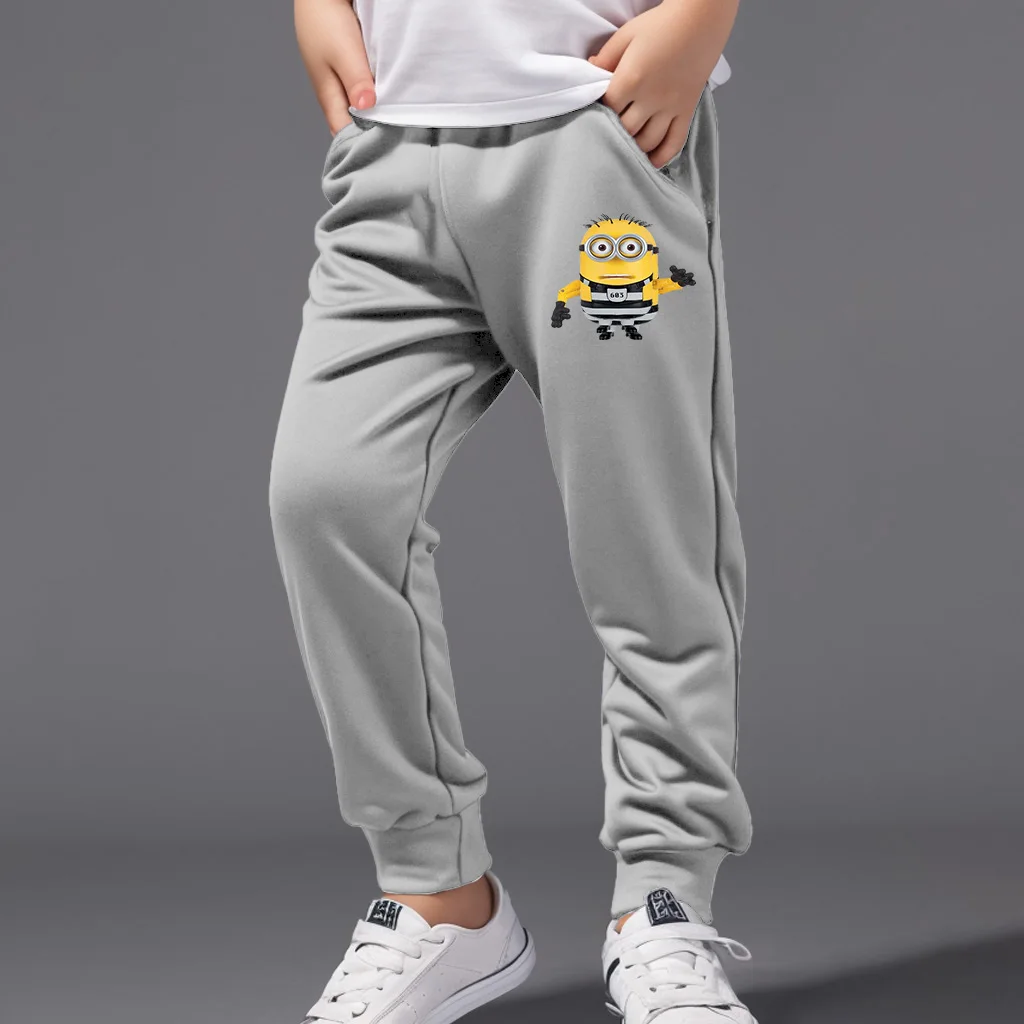 Daily minimalist new cartoon Minions funny children's pants casual sports pants Spring and Autumn children's pants boys and girl