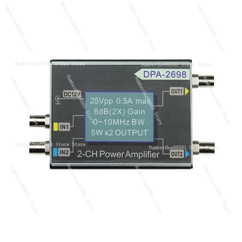 DPA-2698 Dual Channel DDS Function Signal Generator Power Amplifier DC Power Amplifier 10MHz Project