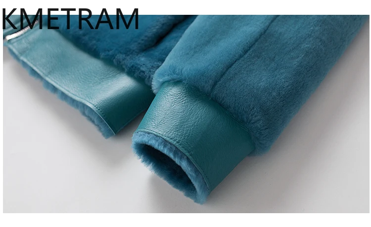 Jaket Bulu Berwajah Ganda Kulit Domba Wol Merino 100% Mantel Bulu Asli Dapat Dibalik Wanita dengan Tudung Pakaian Wanita Musim Dingin 2025 Fourrure