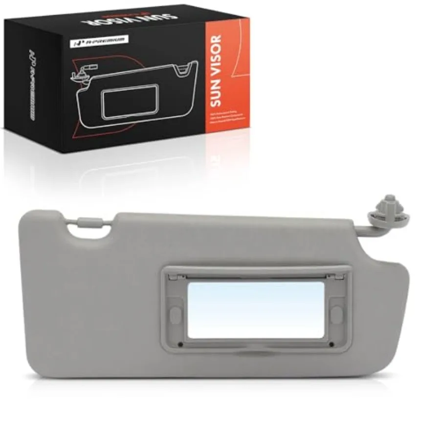

Passenger Right Side Sun Visor Compatible with Honda Civic 2012-2015 - Without Vanity Light with Vanity Mirror Gray Color - 832