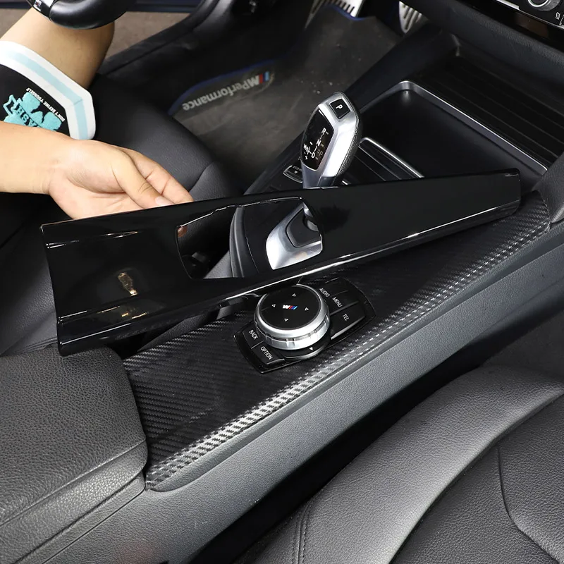 RHD/LHD For BMW 3 Series GT F30 F33 F34 F36 2013-19 ABS Carbon Fiber Car Interior Multimedia Panel Cover Trim Car Accessories