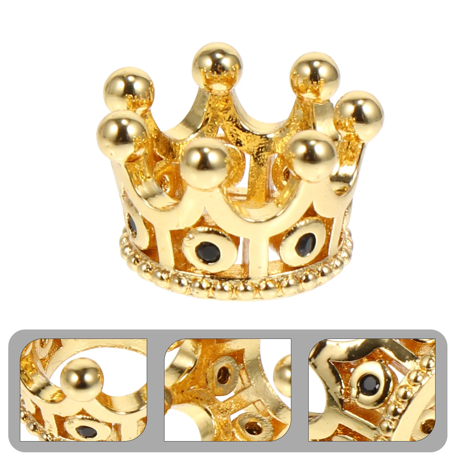 

20 pcs Mini Crown Jewelry Pendants Zircon Rhinestone DIY Craft Materials for Necklace Pendant Earring Homemade Decorative