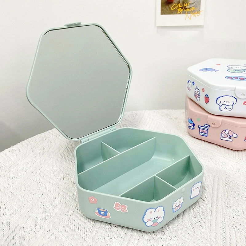 Kính Tráng Gương Trang Sức Hộp Bảo Quản Gương Trang Sức Người Tổ Chức Cho Cô Gái Người Phụ Nữ Tặng, Bông Tai Vòng Cổ Vòng Tay Trang Sức Hộp