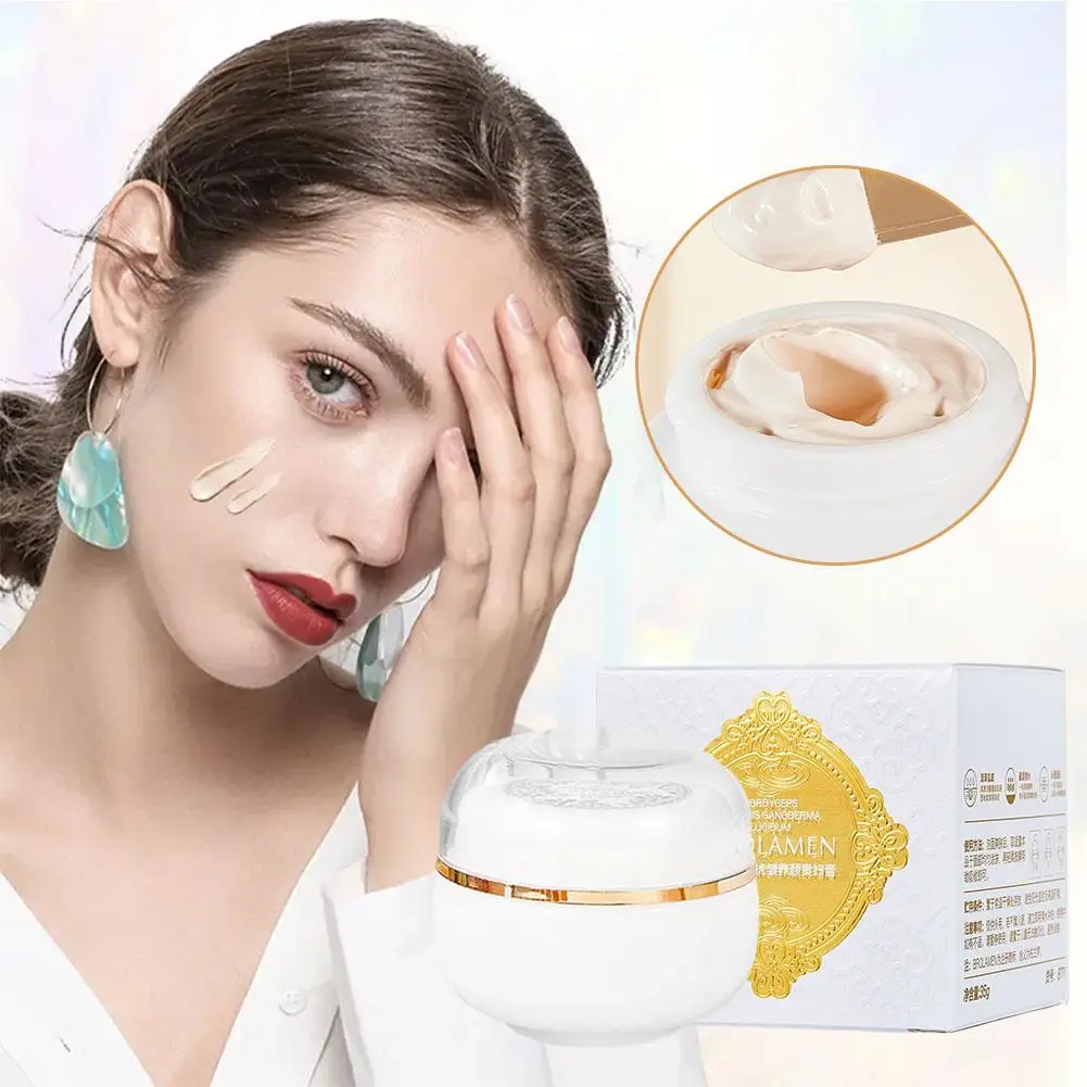 NEW High-end 35g Cordyceps Glossy Ganoderma Anti Wrinkle Cream Skin Moisturizing Water Face Whitening Lazy Face Locking Cre F5F0